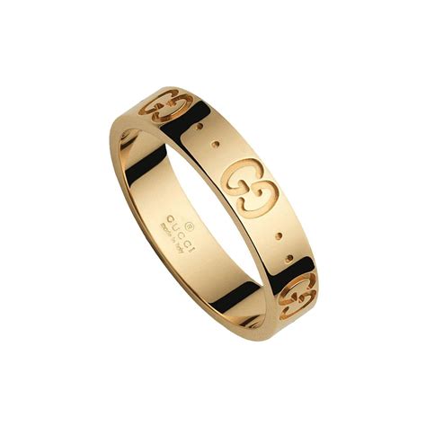 yellow gold gucci icon ring|Gucci textured icon ring.